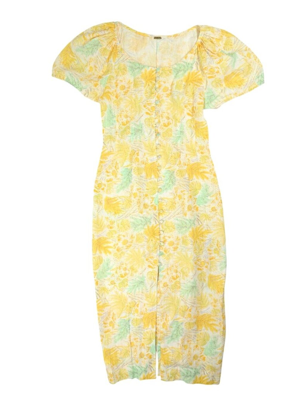 Cult Gaia Charlotte Leaf-Print Midi Dress in Floral
